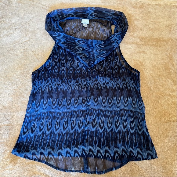 Converse One Star ⭐️ Sheer Cowl Neck Sleveless Top - Picture 1 of 15